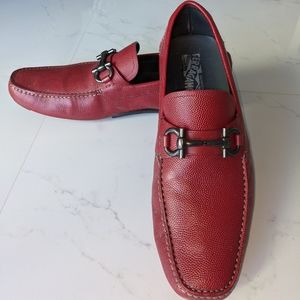 Salvatore Ferragamo Men's Leather Gancini Driver